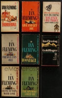5d041 LOT OF 8 JAMES BOND PAPERBACK BOOKS 1960s all the best spy stories by Ian Fleming!