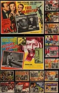 5d057 LOT OF 22 MEXICAN LOBBY CARDS 1950s-1960s scenes from a variety of different movies!
