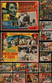 5d056 LOT OF 20 MEXICAN LOBBY CARDS 1950s-1960s scenes from a variety of different movies!