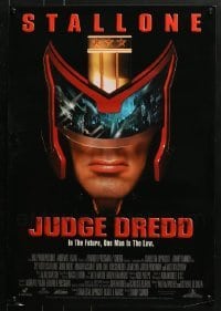 5d009 LOT OF 50 UNFOLDED JUDGE DREDD 18X26 SPECIAL POSTERS 1995 great image of Sylvester Stallone!