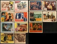 5d210 LOT OF 13 COWBOY WESTERN LOBBY CARDS 1940s-1960s great scenes from a variety of movies!