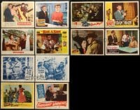 5d211 LOT OF 12 LOBBY CARDS 1940s-1960s great scenes from a variety of different movies!