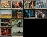 5d397 LOT OF 12 COLOR ENGLISH FRONT OF HOUSE LOBBY CARDS 1950s-1980s a variety of movie scenes!