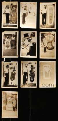 5d018 LOT OF 10 3X5 LOCAL THEATER POSTER PHOTOS 1920s elaborate homemade advertising!