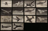 5d408 LOT OF 14 MILITARY PLANE ARCADE CARDS 1950s great images of different aircraft!