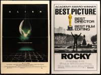 5d002 LOT OF 2 27X41 ONE-SHEETS MOUNTED TO FOAMCORE 1970s Rocky & Alien!