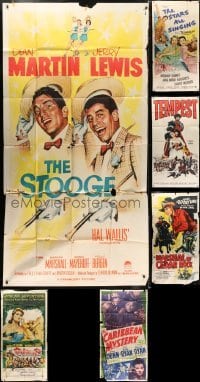 5d052 LOT OF 6 FOLDED THREE-SHEETS 1950s-1960s great images from a variety of different movies!