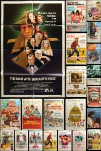 5d094 LOT OF 100 FOLDED ONE-SHEETS 1950s-1980s great images from a variety of different movies!