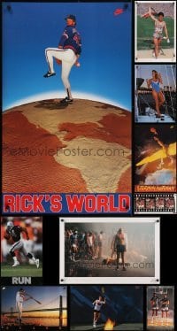 5d580 LOT OF 13 UNFOLDED SPORTS SPECIAL POSTERS 1980s-1990s baseball, football, basketball & more!