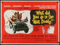 5f214 WHAT DID YOU DO IN THE WAR DADDY British quad 1966 James Coburn, Blake Edwards, funny design!