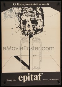 5f165 EPITAFIOS GIA EHTHROUS KAI FILOUS Czech 23x33 1970 Josef Vyletal artwork of skull!