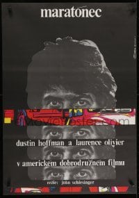 5f172 MARATHON MAN Czech 23x33 1977 cool image of Dustin Hoffman, Schlesinger thriller, Grygar!