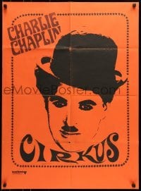 5f089 CIRCUS Danish R1970s Charlie Chaplin slapstick classic, great close-up art!