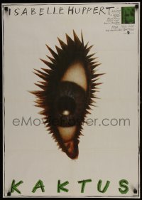 5f524 CACTUS East German 23x32 1989 Isabelle Huppert, artwork of cactus eye by Ernst!