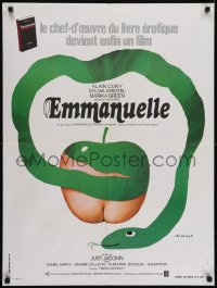 5f439 EMMANUELLE French 24x32 1975 Sylvia Kristel, wacky sex art by Boumendil & Kouper!