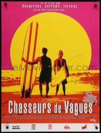 5f441 ENDLESS SUMMER 2 French 24x32 1994 great art of surfers with boards on the beach at sunset!