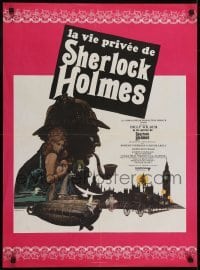 5f465 PRIVATE LIFE OF SHERLOCK HOLMES French 23x31 1971 Billy Wilder, Robert Stephens, cool McGinnis art!