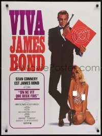 5f489 YOU ONLY LIVE TWICE French 24x32 R1970 art of Sean Connery as James Bond & sexy girl!