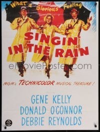 5f418 SINGIN' IN THE RAIN French 28x37 R2000s Gene Kelly, Donald O'Connor, Reynolds, classic!