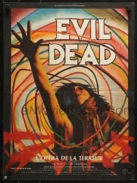 5f493 EVIL DEAD French 15x21 1983 Sam Raimi, best horror art of girl grabbed by zombie!