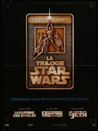 5f507 STAR WARS TRILOGY French 16x22 1997 George Lucas, Empire Strikes Back, Return of the Jedi!