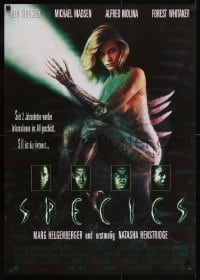 5f141 SPECIES German 1995 sexy alien Natasha Henstridge, Kingsley, sci-fi/horror, our time is up!