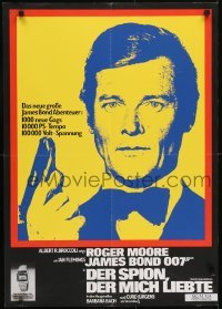 5f142 SPY WHO LOVED ME German 1977 Roger Moore as James Bond 007 + cool Seiko wristwatch ad!