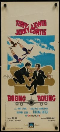 5f787 BOEING BOEING Italian locandina 1966 Curtis & Lewis in the big comedy of nineteen sexty-sex!