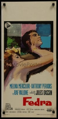 5f814 PHAEDRA Italian locandina 1962 Nano artwork of sexy Melina Mercouri & Anthony Perkins!