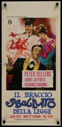 5f840 WRONG ARM OF THE LAW Italian locandina 1964 Peter Sellers, sexy different art by Enrico Deseta!