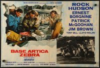 5f771 ICE STATION ZEBRA Cinerama Italian 18x27 pbusta 1969 Rock Hudson, Brown, Borgnine, different!