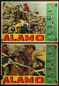 5f755 LAST COMMAND group of 4 Italian 19x27 pbustas R1960 Hayden & Alberghetti at the Alamo!