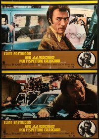 5f745 MAGNUM FORCE group of 8 Italian 18x26 pbustas 1973 Clint Eastwood as toughest cop Dirty Harry!