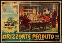 5f734 LOST HORIZON Italian 14x19 pbusta R1950s Frank Capra's greatest production starring Ronald Colman!