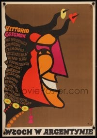 5f860 GAUCHO Polish 23x33 1969 Vittorio Gassman, strange Jerzy Flisak artwork!
