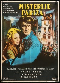 5f263 DEVIL OF PARIS Yugoslavian 20x27 1964 Les Mysteres de Paris, Jean Marais & Dany Robin!