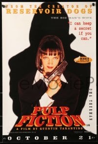 5f185 PULP FICTION group of 4 teaser English 14x20s 1994 Thurman, Willis, Travolta, Jackson & Keitel!