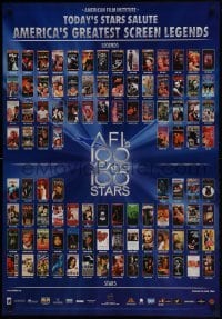 5g231 AFI'S 100 YEARS 100 STARS 27x39 video poster 1999 classic posters w/Gilda, Casablanca & more