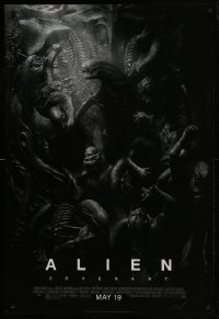 5g557 ALIEN COVENANT style D advance DS 1sh 2017 Ridley Scott, Fassbender, incredible sci-fi image!