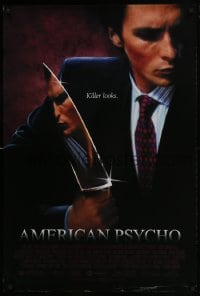 5g558 AMERICAN PSYCHO 1sh 2000 psychotic yuppie killer Christian Bale, from Ellis novel!