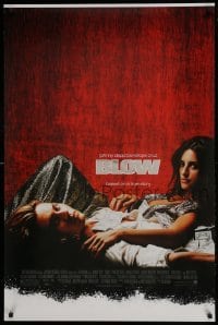 5g600 BLOW foil DS 1sh 2001 Johnny Depp & Penelope Cruz in cocaine biography!