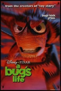 5g606 BUG'S LIFE teaser DS 1sh 1998 Walt Disney Pixar CG cartoon, c/u of grasshopper!
