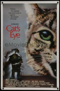 5g612 CAT'S EYE 1sh 1985 Stephen King, Drew Barrymore, art of wacky little monster - by Jeff Wack!