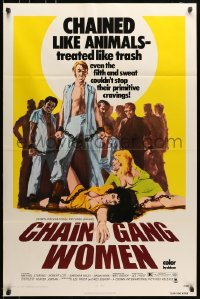 5g613 CHAIN GANG WOMEN 1sh 1971 Michael Stearns, Robert Lott, Barbara Mills, chained like animals!