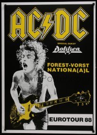 5g272 AC/DC 25x36 commercial poster 1988 cool art, Angus Young, Eurotour!