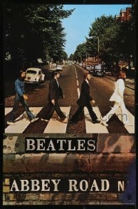 5g276 BEATLES 23x35 commercial poster 1990 John, Paul, George & Ringo crossing Abbey Road!