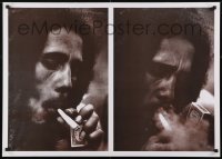 5g281 BOB MARLEY 25x36 commercial poster 1970s images of the Jamaican reggae legend smoking!