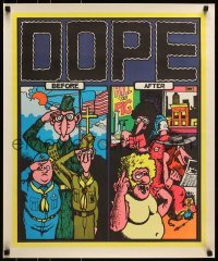 5g302 DOPE 23x28 commercial poster 1972 it affected the Fabulous Furry Freak Brothers by Shelton!