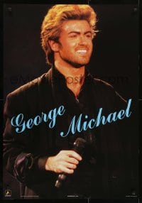 5g314 GEORGE MICHAEL 25x35 English commercial poster 1987 waist high smiling image of the singer!