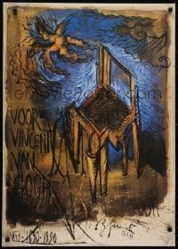 5g315 GERARD GAROUSTE 24x33 Dutch commercial poster 1990 his Homage to Vincent Van Gogh!